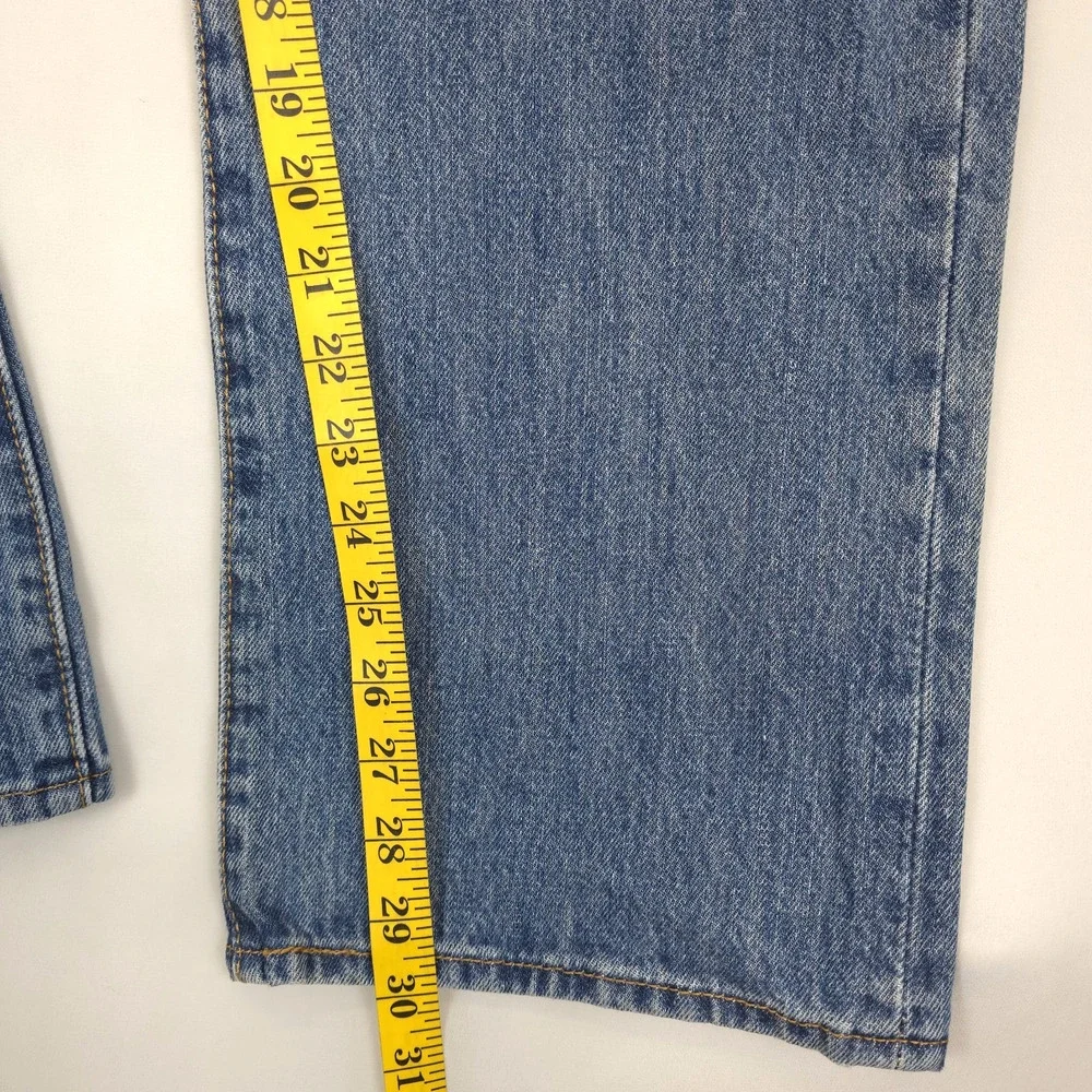 Men's Levi's 501‎ Straight Leg 38x30 Button Fly Bleached Blue Denim Jeans